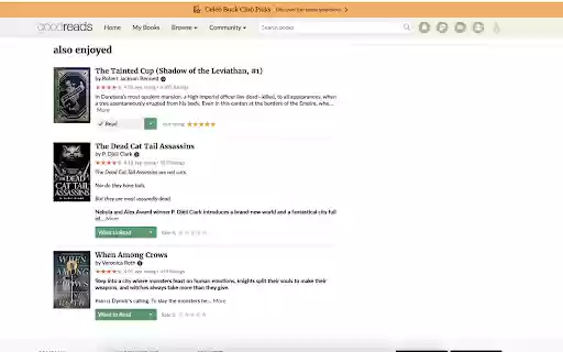 Goodreads Fantasy Extension mula sa Chrome web store na tatakbo sa OffiDocs Chromium online