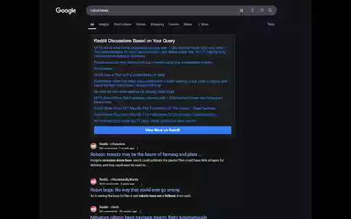 Google, but Reddit  from Chrome web store to be run with OffiDocs Chromium online