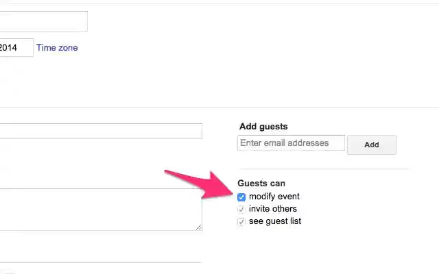 Google Calendar Guests Modify Event Default  from Chrome web store to be run with OffiDocs Chromium online