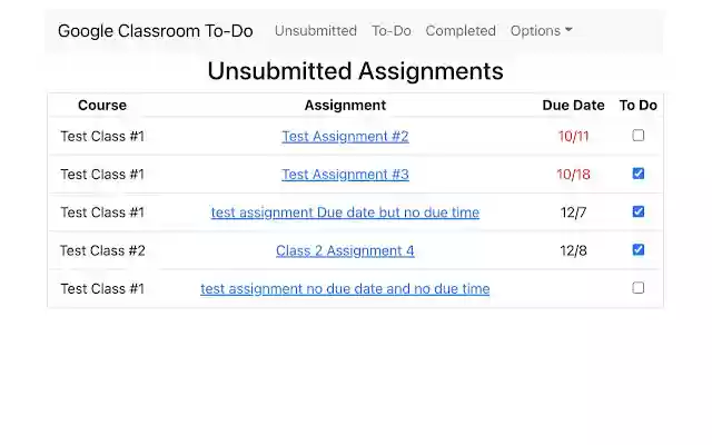 Google Classroom To Do List  from Chrome web store to be run with OffiDocs Chromium online