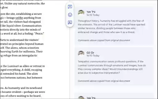Google Docs Comment Resizer  from Chrome web store to be run with OffiDocs Chromium online