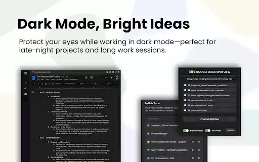 Google Docs SplitView  from Chrome web store to be run with OffiDocs Chromium online