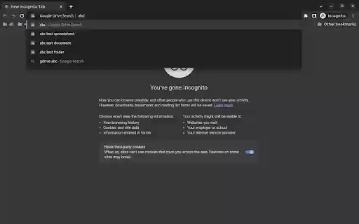 Google Drive Quick Search  from Chrome web store to be run with OffiDocs Chromium online