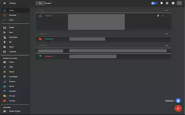Chrome web mağazasından Google Inbox Dark Skin, çevrimiçi OffiDocs Chromium ile çalıştırılacak