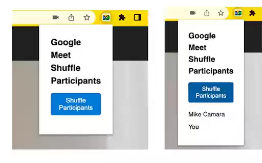 Google Meet Shuffle Participants  from Chrome web store to be run with OffiDocs Chromium online