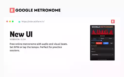 Google Metronome  from Chrome web store to be run with OffiDocs Chromium online