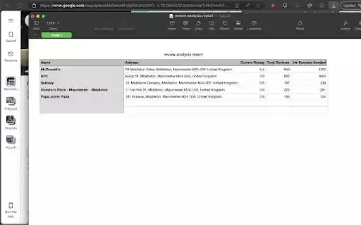 Google Reviews Calculator  from Chrome web store to be run with OffiDocs Chromium online
