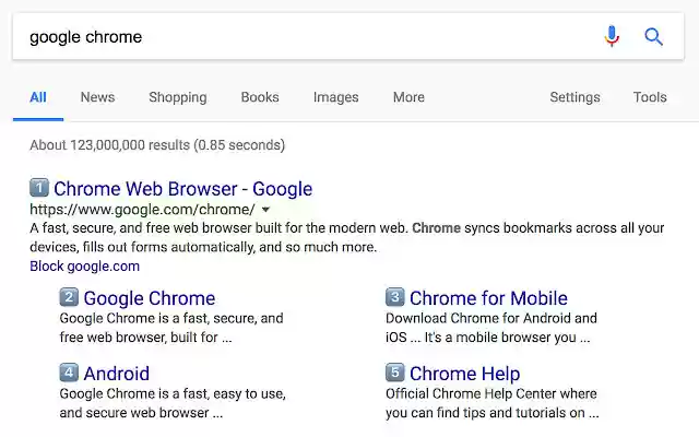 Google Search Result Hotkeys  from Chrome web store to be run with OffiDocs Chromium online