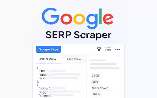 Google SERP Scrapper  from Chrome web store to be run with OffiDocs Chromium online