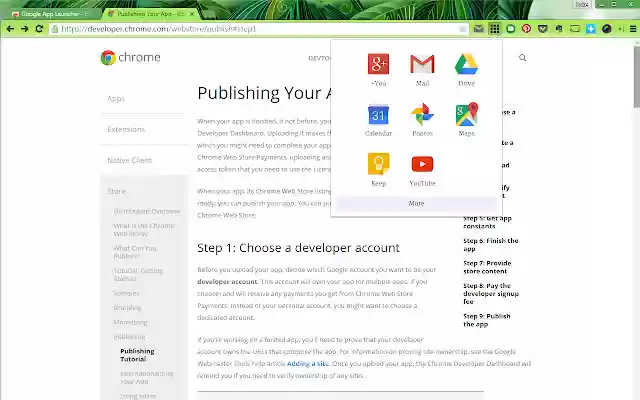 Google Services Launcher  from Chrome web store to be run with OffiDocs Chromium online