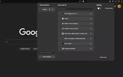 Goo Stack Tab Manager  from Chrome web store to be run with OffiDocs Chromium online