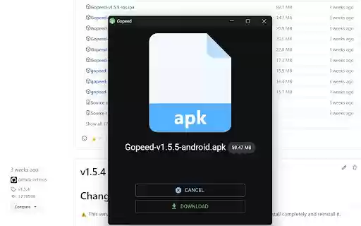 Gopeed  from Chrome web store to be run with OffiDocs Chromium online