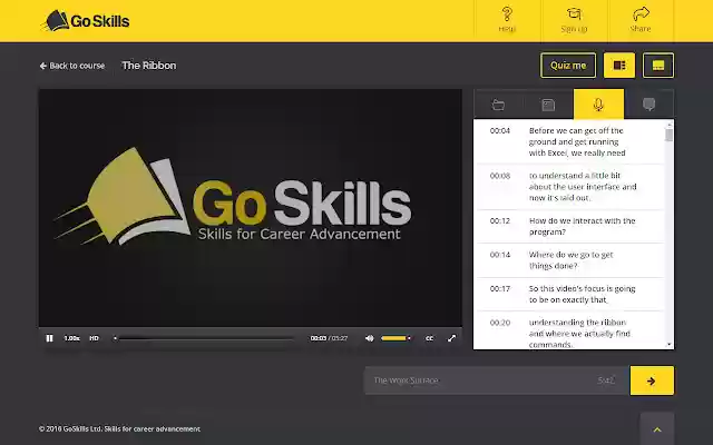 GoSkills Online Courses from Chrome web store to be run with OffiDocs Chromium online GoSkills Online Courses from Chrome web store to be run with OffiDocs Chromium online