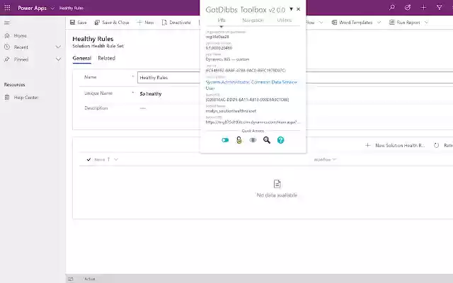 GotDibbs Toolbox for Dynamics 365/CRM from Chrome web store to be run with OffiDocs Chromium online GotDibbs Toolbox for Dynamics 365/CRM from Chrome web store to be run with OffiDocs Chromium online