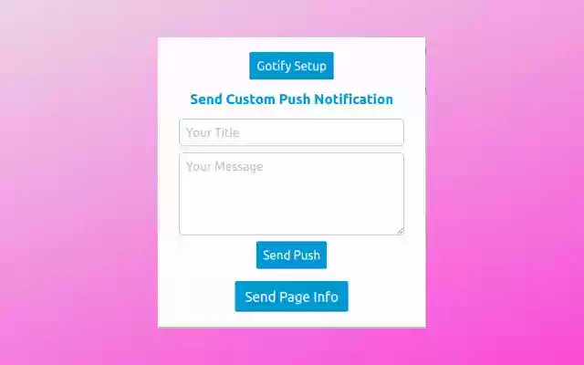 Gotify Push  from Chrome web store to be run with OffiDocs Chromium online