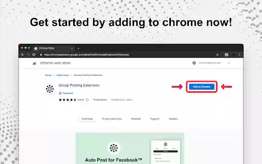 GP LITE: FB™️ Group Bulk Poster Simple, Free, Easy Posting  from Chrome web store to be run with OffiDocs Chromium online