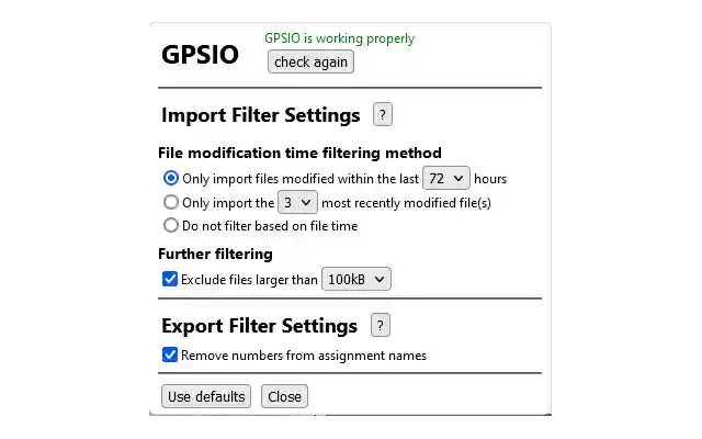 gpsio from Chrome web store to be run with OffiDocs Chromium online gpsio from Chrome web store to be run with OffiDocs Chromium online