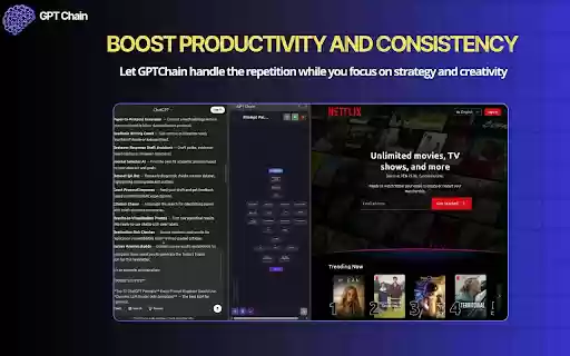 GPTChain ChatGPT Prompt Workflow Automation  AI Builder  from Chrome web store to be run with OffiDocs Chromium online