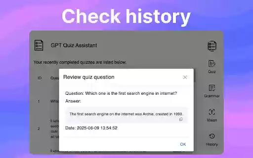 GPT Quiz Assistant  from Chrome web store to be run with OffiDocs Chromium online