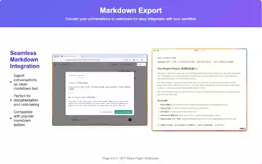 GPTShare Image and Markdown  from Chrome web store to be run with OffiDocs Chromium online
