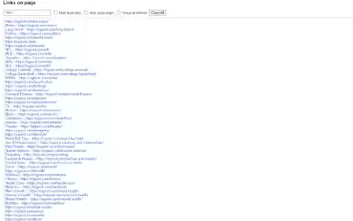 Grab Links from Webpage  from Chrome web store to be run with OffiDocs Chromium online