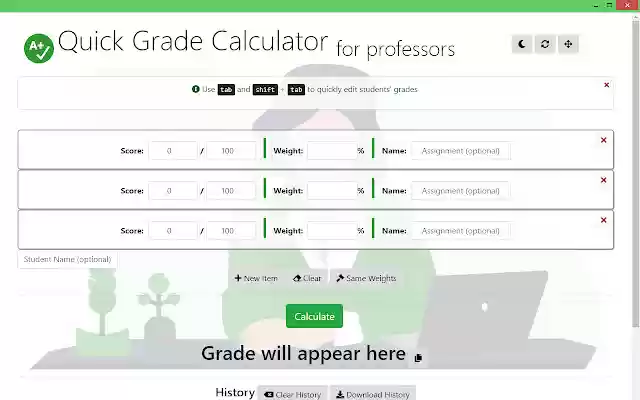 Grade Calc from Chrome web store to be run with OffiDocs Chromium online Grade Calc from Chrome web store to be run with OffiDocs Chromium online