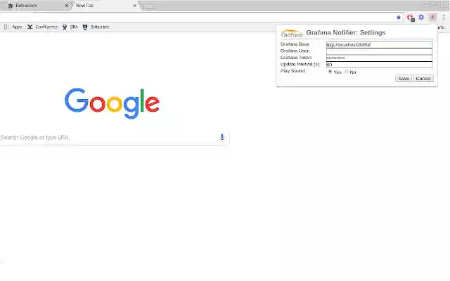 Grafana Notifier  from Chrome web store to be run with OffiDocs Chromium online