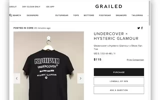 Grailed Lowballer from Chrome web store to be run with OffiDocs Chromium online Grailed Lowballer from Chrome web store to be run with OffiDocs Chromium online