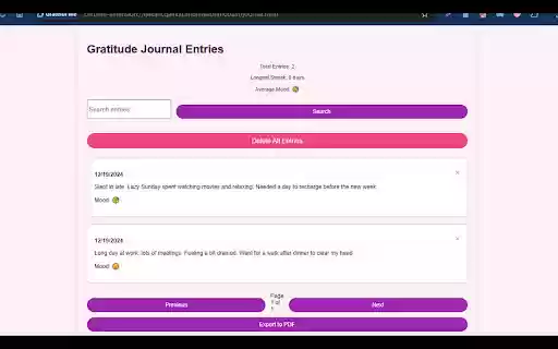 Grateful Me  from Chrome web store to be run with OffiDocs Chromium online