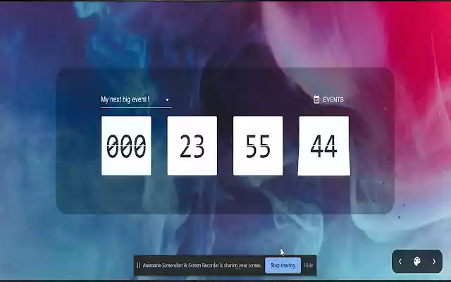 Great Countdown  from Chrome web store to be run with OffiDocs Chromium online