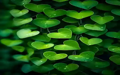 Green leaves hearts wallpaper  from Chrome web store to be run with OffiDocs Chromium online