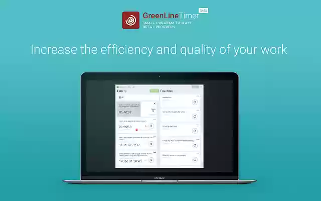GreenLine timer  from Chrome web store to be run with OffiDocs Chromium online