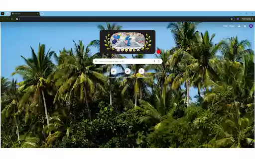 Green Palm Trees under a Blue Sky  from Chrome web store to be run with OffiDocs Chromium online