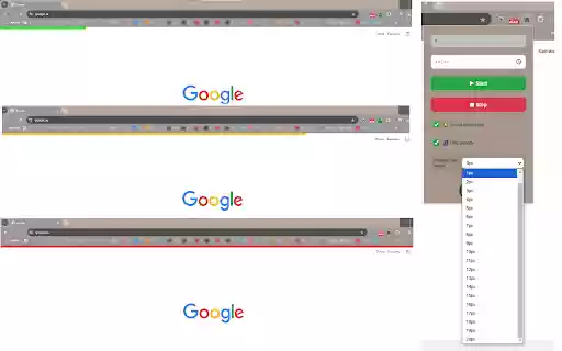 Green Stripe Timer  from Chrome web store to be run with OffiDocs Chromium online
