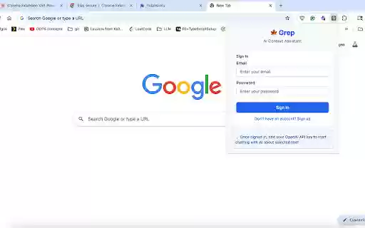 Grep AI Context Assistant  from Chrome web store to be run with OffiDocs Chromium online