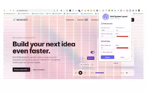 Grid Layout System  from Chrome web store to be run with OffiDocs Chromium online