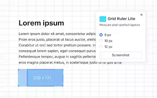 Grid Ruler Lite  from Chrome web store to be run with OffiDocs Chromium online