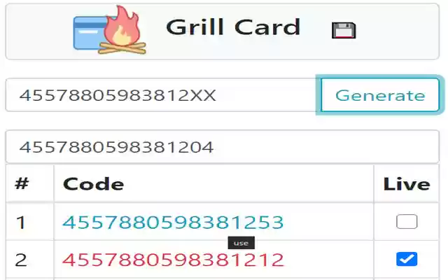 Grill Card  from Chrome web store to be run with OffiDocs Chromium online