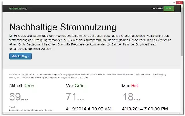 Grünstromindex Nachhaltig Strom verbrauchen from Chrome web store to be run with OffiDocs Chromium online Grünstromindex Nachhaltig Strom verbrauchen from Chrome web store to be run with OffiDocs Chromium online
