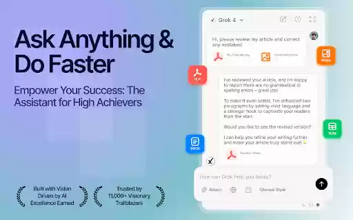 Grok 4  from Chrome web store to be run with OffiDocs Chromium online