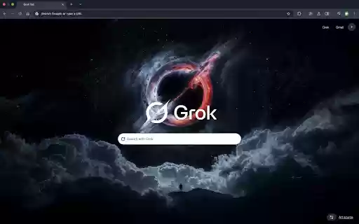 Grok Tab: Chat with Grok from your new tab  from Chrome web store to be run with OffiDocs Chromium online