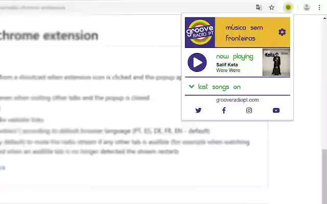 Groove Radio PT  from Chrome web store to be run with OffiDocs Chromium online