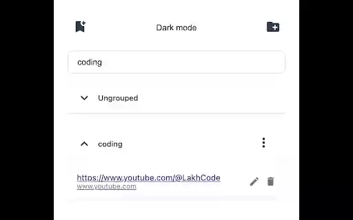 Group Bookmarks  from Chrome web store to be run with OffiDocs Chromium online
