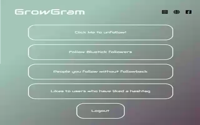 Growgram  from Chrome web store to be run with OffiDocs Chromium online