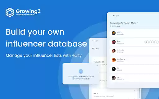 Growing3 Web3 Influencer Marketing Tool from Chrome web store to be run with OffiDocs Chromium online Growing3 Web3 Influencer Marketing Tool from Chrome web store to be run with OffiDocs Chromium online