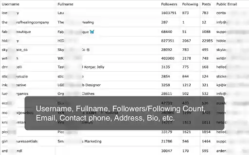GrowLead Email Extractor and Scraper for IG  from Chrome web store to be run with OffiDocs Chromium online