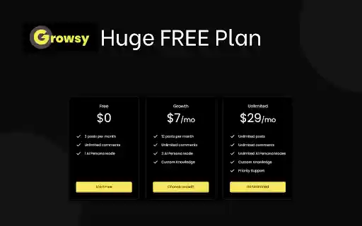 Growsy from Chrome web store to be run with OffiDocs Chromium online Growsy from Chrome web store to be run with OffiDocs Chromium online