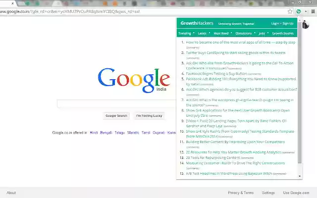 GrowthHackers.com  from Chrome web store to be run with OffiDocs Chromium online