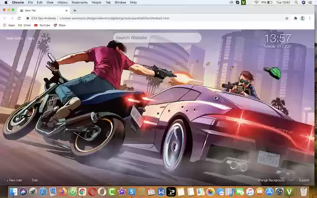 GTA San Andreas  from Chrome web store to be run with OffiDocs Chromium online