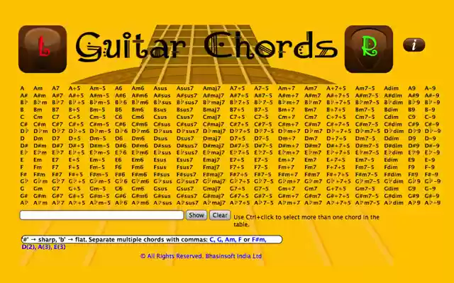 Guitar Chords  from Chrome web store to be run with OffiDocs Chromium online